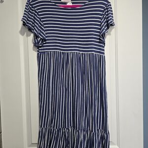 Striped Navy and White Kids Dress